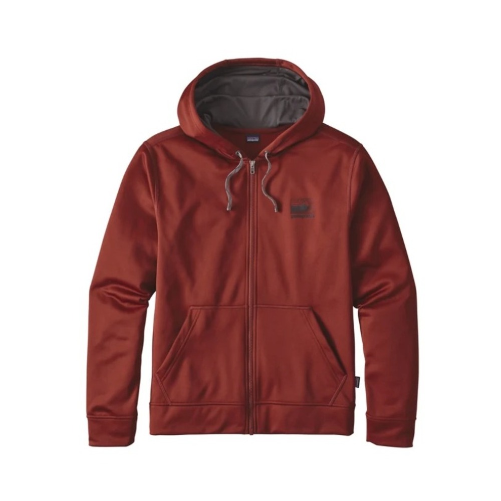 Patagonia Framed Fitz Roy PolyCycle FullZip Hoody Outdoor 39469 Cinder Red Large